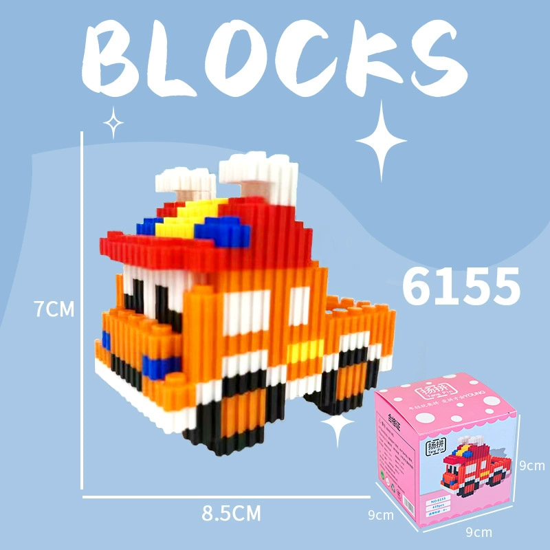Cartoon Building Block Toy Set, Mini Constructor Doll, 9×9×9 cm, Assorted Character Designs