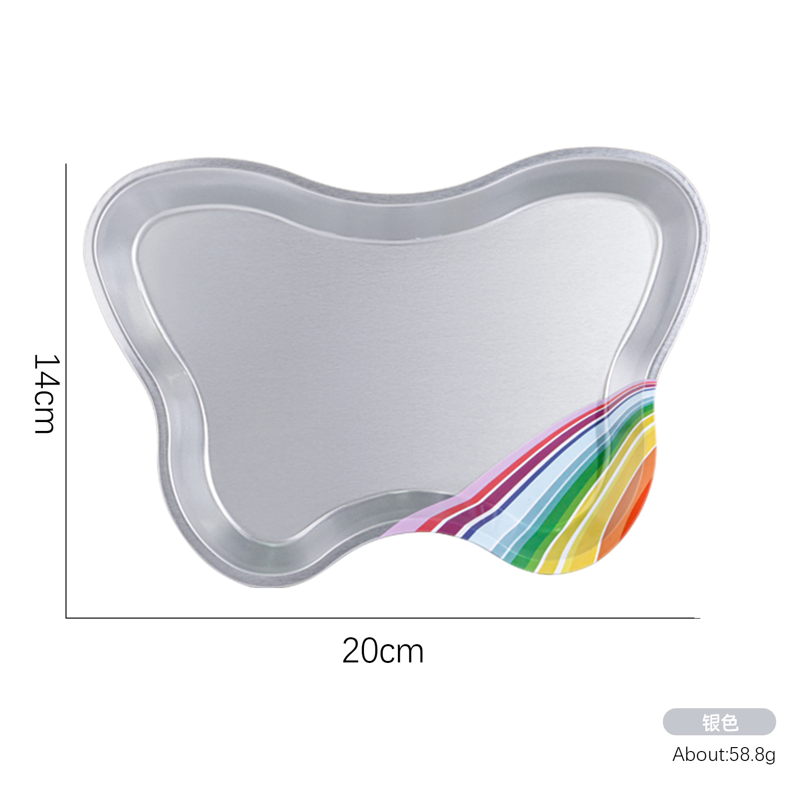 Manicura nueva joyería de acero inoxidable bandeja de fondo plano joyería bandeja de almacenamiento multiusos bandeja bandeja de mariposa al por mayor