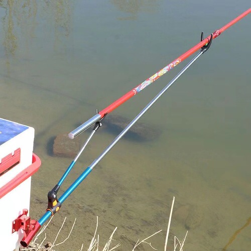 Outdoor stainless steel thickened fishing bracket Black King Kong giant fishing rod bracket dual-purpose ground fishing gear turret bracket