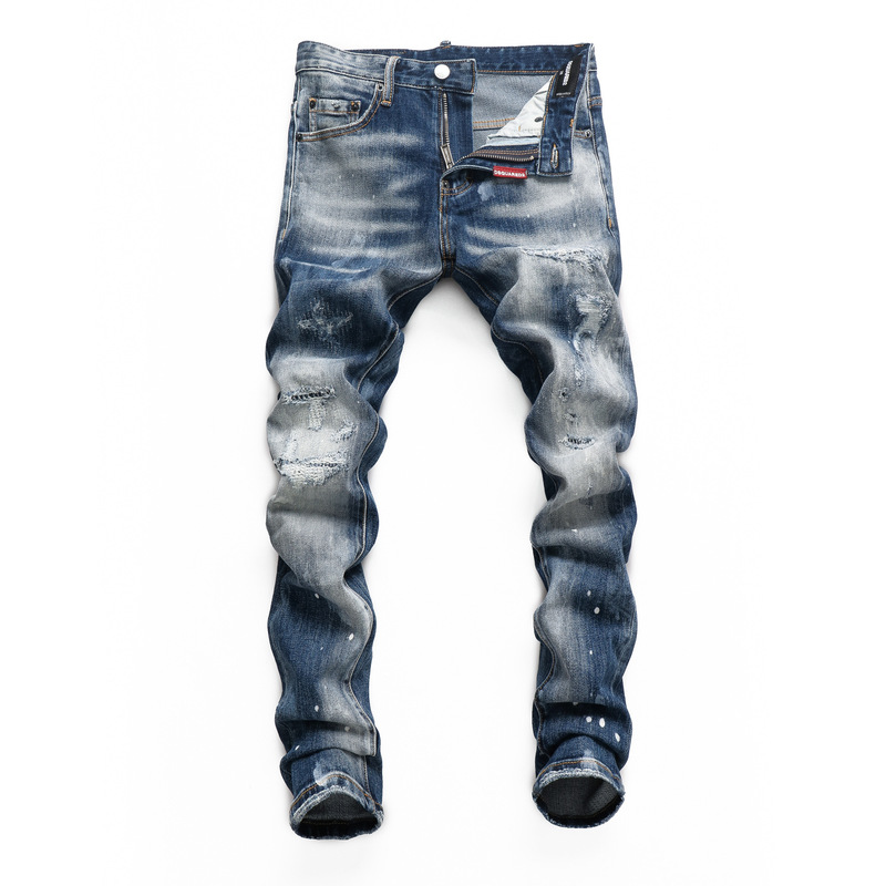 2022 autumn and winter personality low waist feet quality nightclub skull bones University ripped beggar PP jeans men 2022 autumn and winter personality low waist feet quality nightclub skull bones University ripped beggar PP jeans men