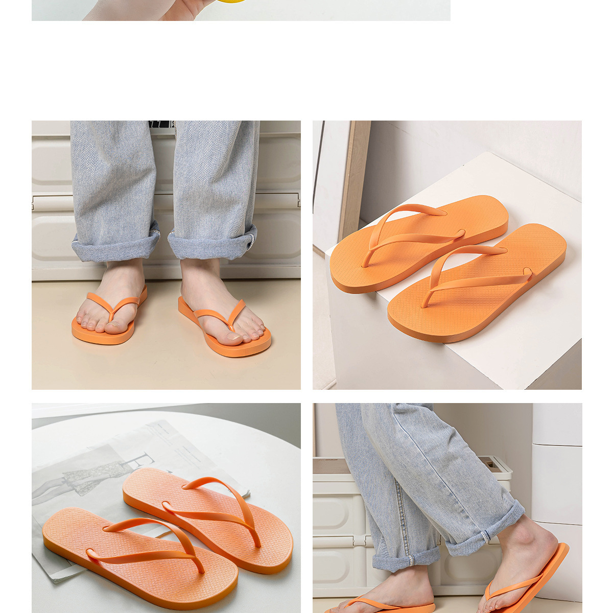 Women Comfortable Minimalist Flip-flops Non-slip Beach Sandals_voghion.com