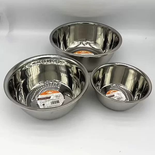Non-magnetic 08 reverse-flank stainless steel thickened basin, household vegetable basin, thickened egg-beating basin, Wei Hua multi-purpose basin