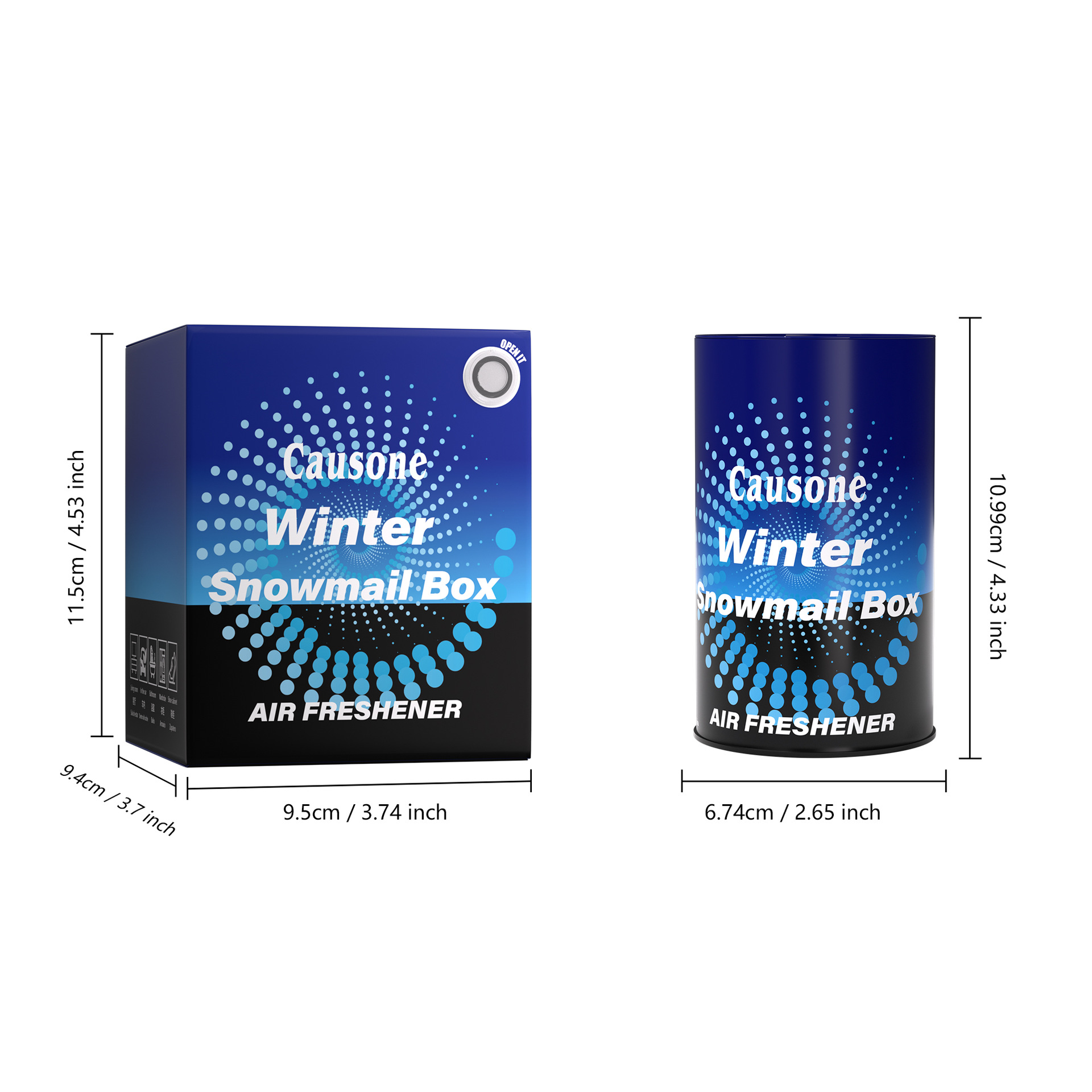 CAUSONE "Four Seasons" Solid Fragrance Men's Perfume Car Air Freshener Premium Marine Scent