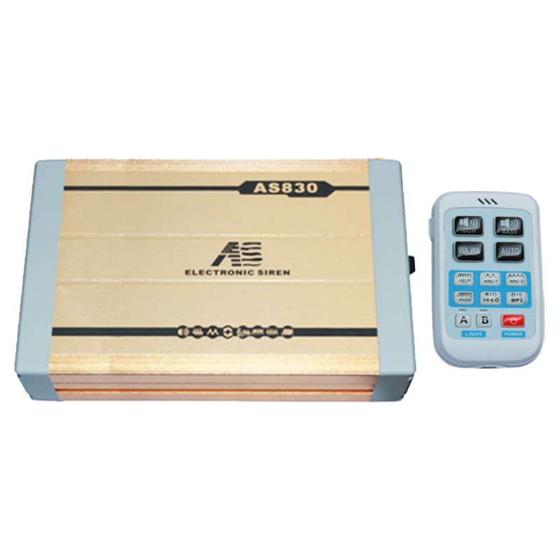 Car-mounted wireless alarm with high-definition loudspeaker, high-power siren, and high-frequency speaker unit AS830+ with round speaker
