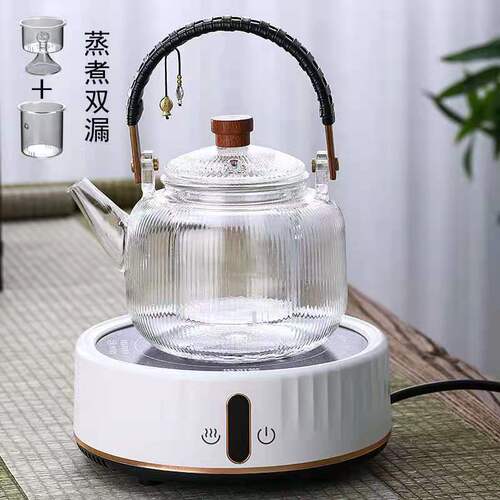 Factory Wholesale Electric Pottery Stove Tea Stove Tea Set Burn Gao Peng Silicon Health Tea Pot Steaming Tea Equipment Set Home Use