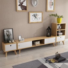 北欧日式电视机柜茶几组合小户型客厅电视柜现代简约地柜