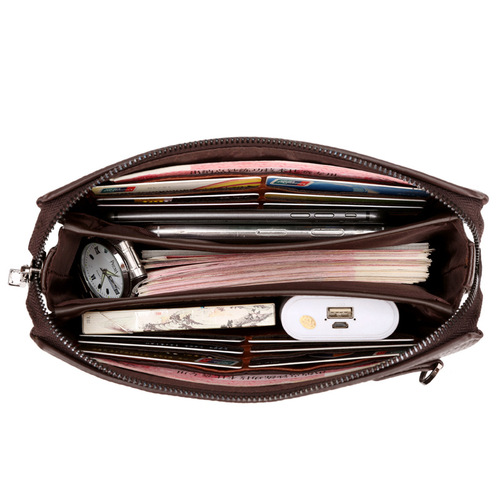 Cross-border new men's bag men's lock handbag PU Korean version business multi-card position wallet men's phone bag wholesale