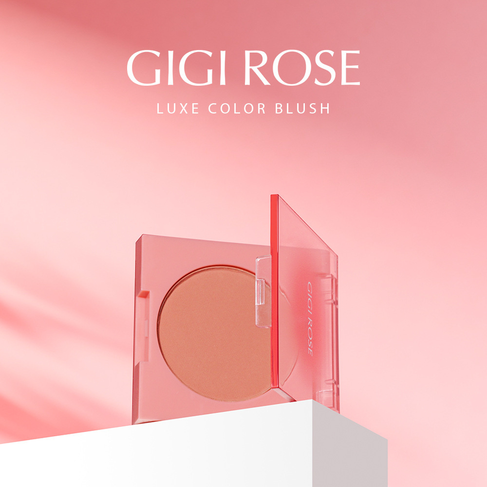 GIGIROSE Blush 2024 New Style Swelling Peach Brightening Blush Contouring Student Affordable Single Color Natural Nude Specification drawing