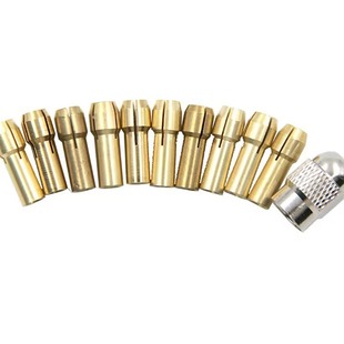 Electric Grinding Chuck Combination 0.5-3.2 Brass Chuck Copper Sandwich Nut Small Electric Grinding Woodworking Chuck