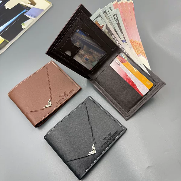 Men's Wallet, Cross-Border Hot-Selling Business Model, Popular on Amazon, with Multiple Card Slots, Large Capacity, Short Wallet