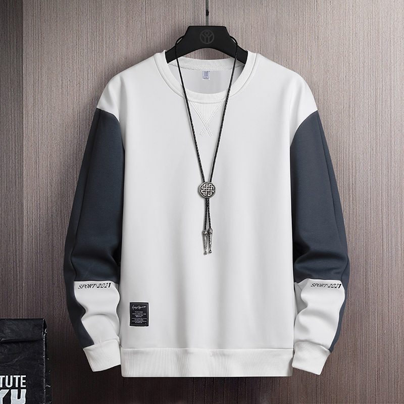 Sweatshirt men spring new men's sweatshirt spring and autumn round neck new Korean loose long sleeved bottoming T shirt men_voghion.com