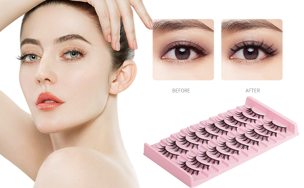 Natural Little Devil False eyelashes New 3D stereoscopic sunflower style 10-pair synthetic fiber eyelashes details Picture