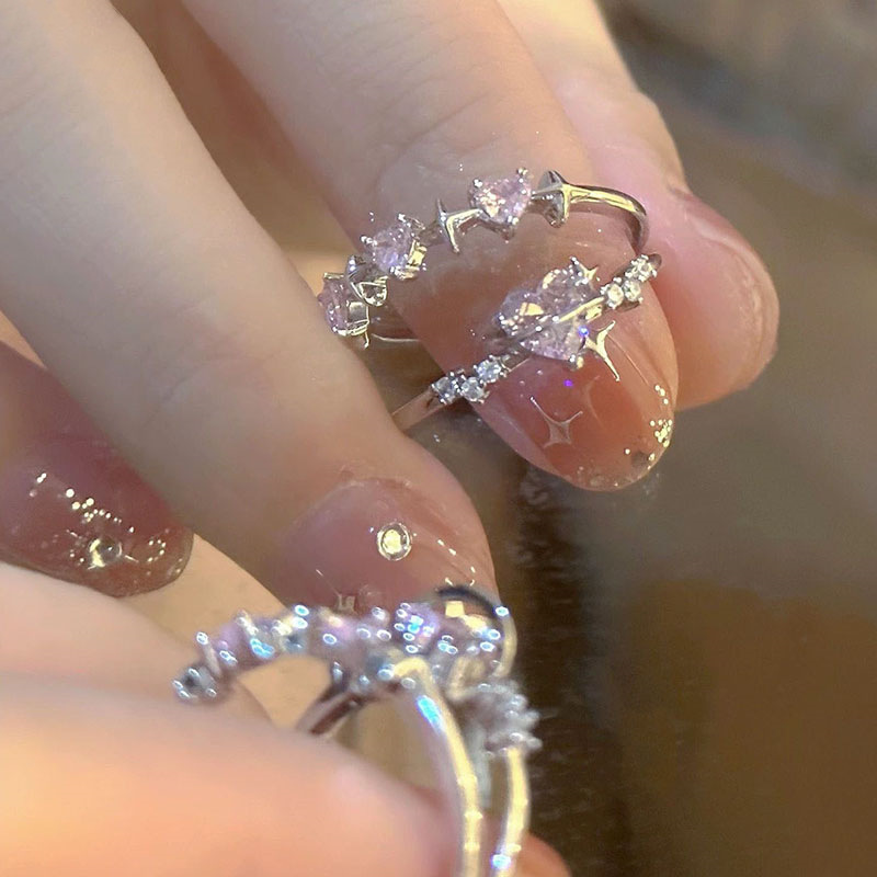 Brand fashionable design copper golden adjustable ring with crystal…
