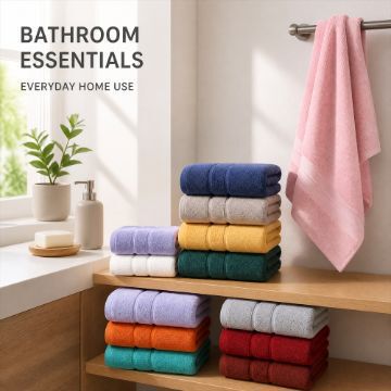 Cross-border pure cotton towel set, Class A hotel bath towel three-piece set, 100% cotton, absorbent bath wrap, available for dropshipping