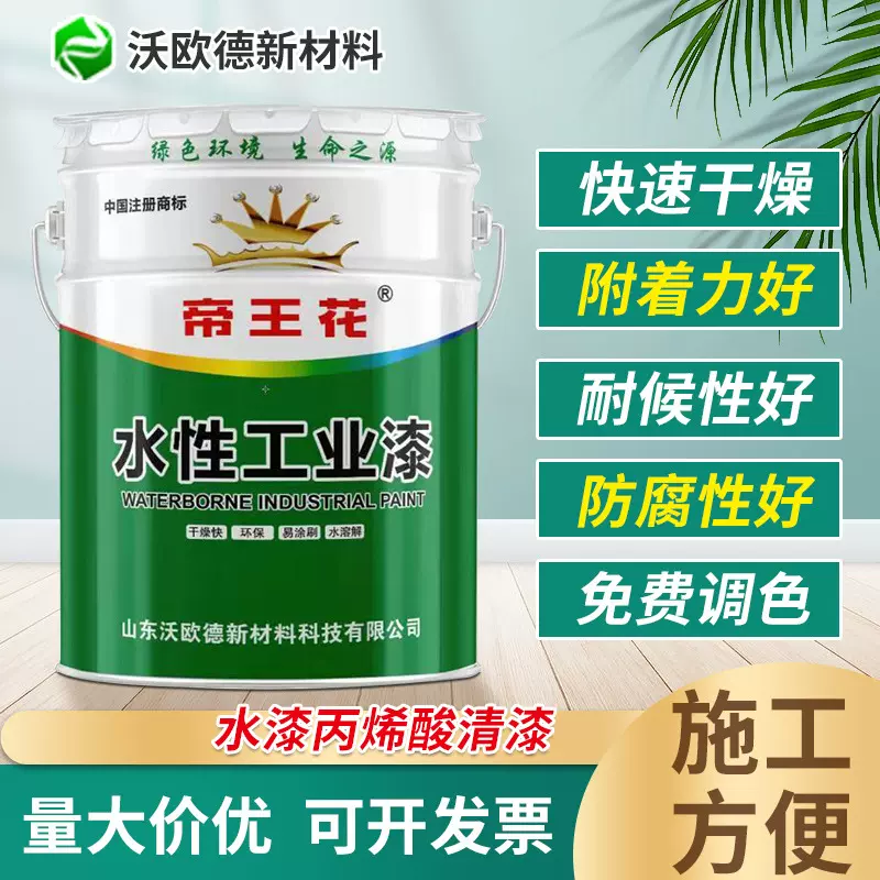 水漆丙烯酸清漆施工方便干燥速度快室内外钢结构金属防腐防锈涂料
