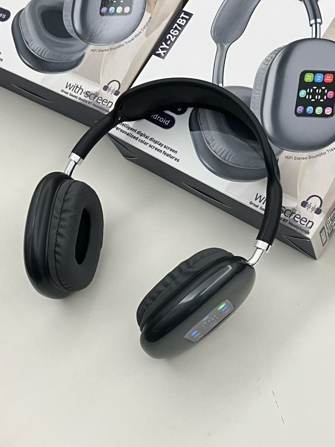 Grenzüberschreitend 2026 neues Modell P9 kabellose Over-Ear-Kopfhörer mit farbigem Bildschirm, extra lange Akkulaufzeit, Großhandel, direkt vom Hersteller