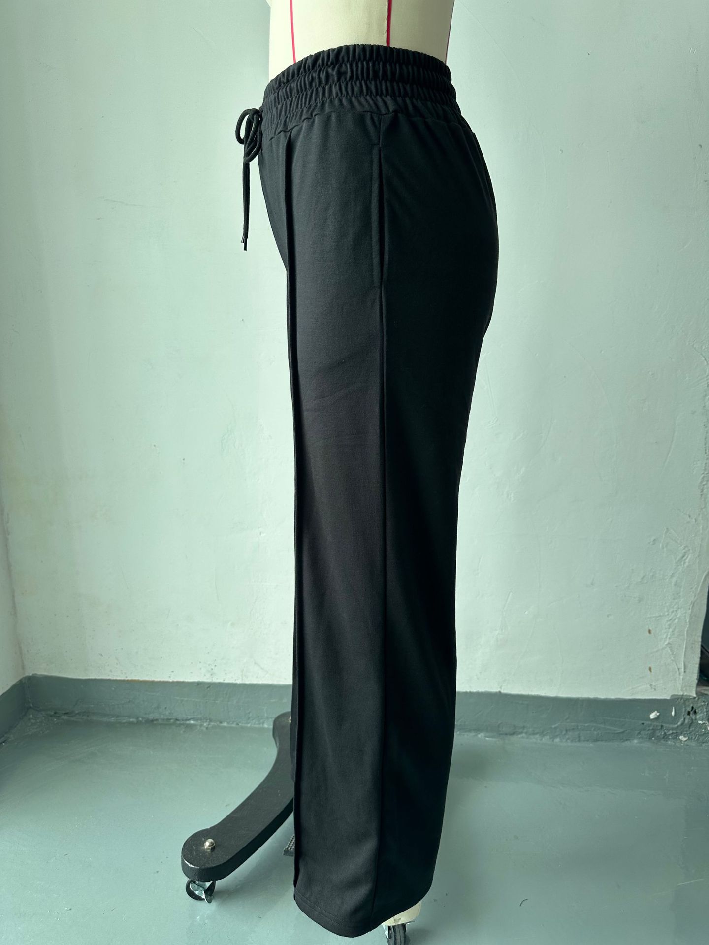 امرأة اليومي ملابس الشارع اللون الصامد مكتمل الطول السراويل بنطال واسع الساق display picture 8