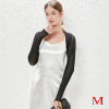 Black spring summer thin cardigan, cloak, short jacket, sun protection, lifting effect