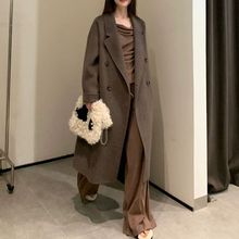 2025美拉德中长款毛呢外套女小个子韩系网红秋冬加绒加厚呢子大衣