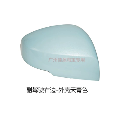 rearview mirror housing, lens, turn — Rear mirror/rearview mirror assembly - passenger-side-right-shell-sky-blue