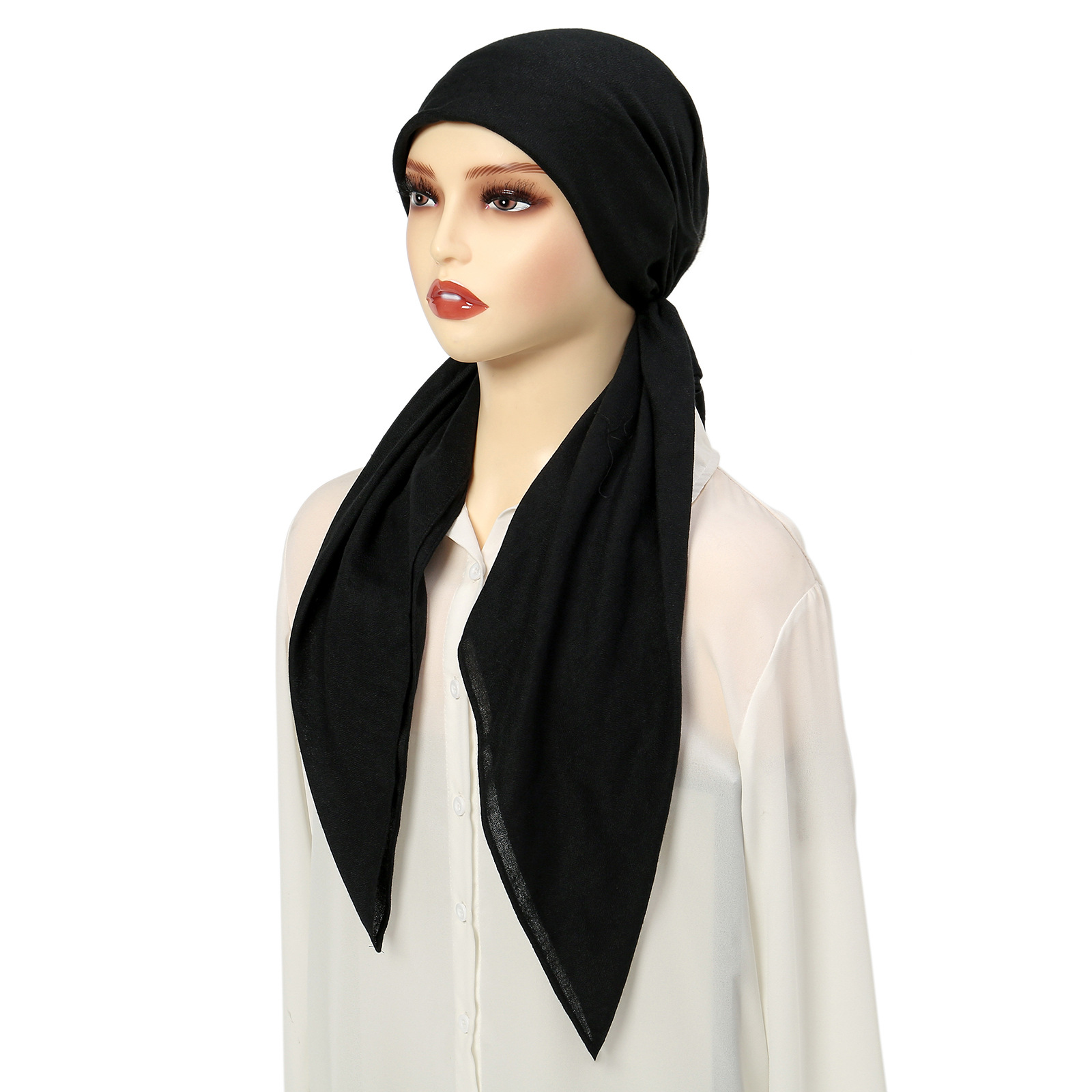95g Weight Hijab Hats Type Daily, Street Occasion Polyester Material Solid Color Pattern All Seasons Season Women's Gender Classic Style Style Eaveless Rim Women's Classic Style Solid Color Polyester Hijab 1