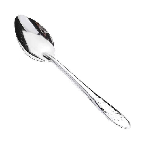 Stainless steel rose-shaped small spoon for digging watermelon, fruit iron spoon for takeout gifts, household spatula for stalls