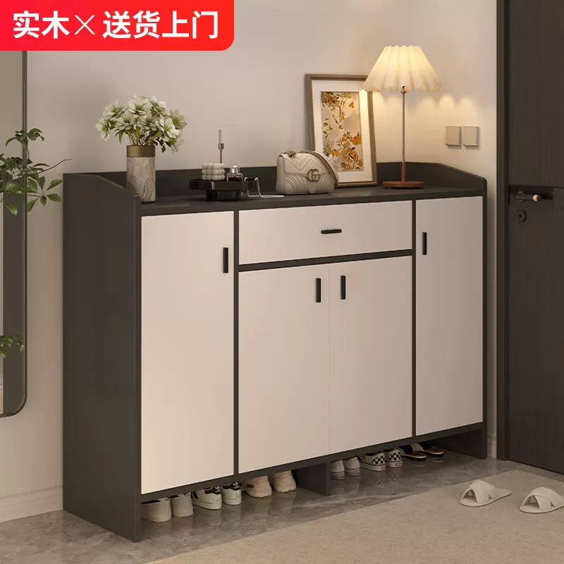 鞋柜门口外楼道走廊置物柜2025新款爆款带抽屉玄关柜一体收纳鞋架
