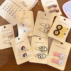 かわいい小動物の布芸のヘアピンの甘い波の点の子供のbbクリップを念願します。