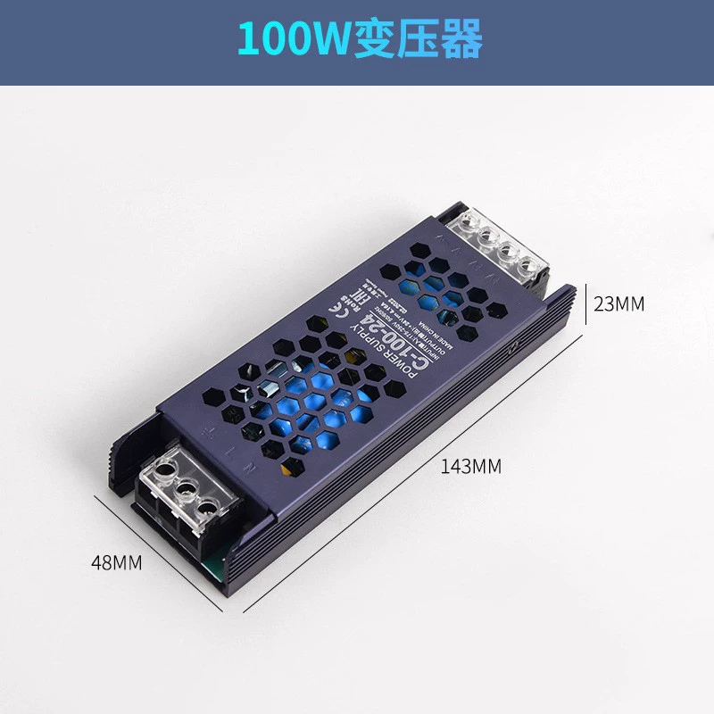 LED linear light strip, recessed/wall mount, COB options, 24V transformers, 1 m length