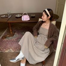 清仓不退不换2023秋季慵懒风宽松长袖流苏毛衣开衫外套女83727