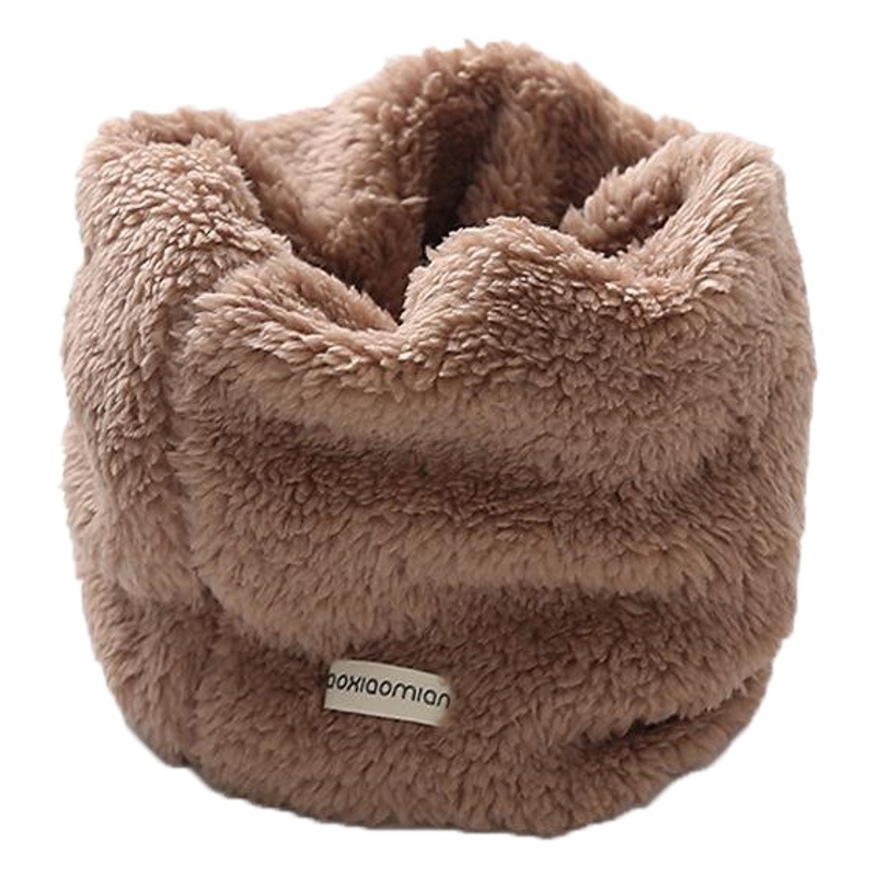 Autumn and Winter New Korean-Style Solid Color Children's Neck Warmer, Fleece-Lined and Thickened for Warmth and Wind Protection, Suitable for Infants and Toddlers, Also Available for Adults