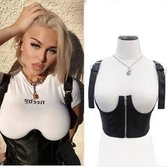 European and American style punk fashion belt cross-border suspenders decorative belt elastic tight binding belt internet celebrity strap cool