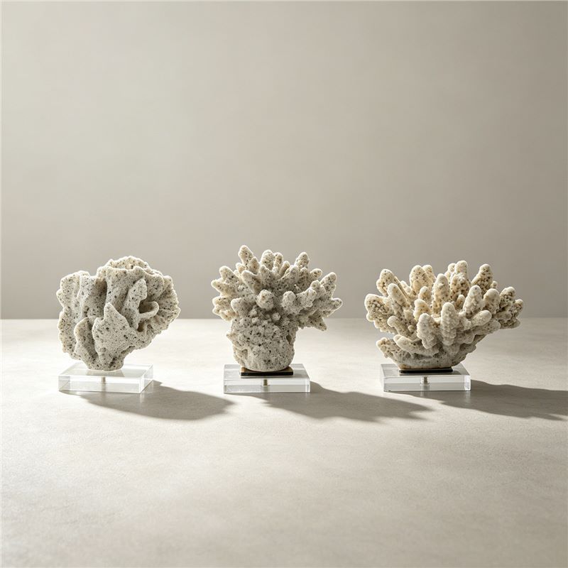 Decoración de coral simulada, Sala de estar de estilo silencioso, sala modelo de escritorio, decoración de arte de alojamiento residencial del hotel, ropa suave de nicho
