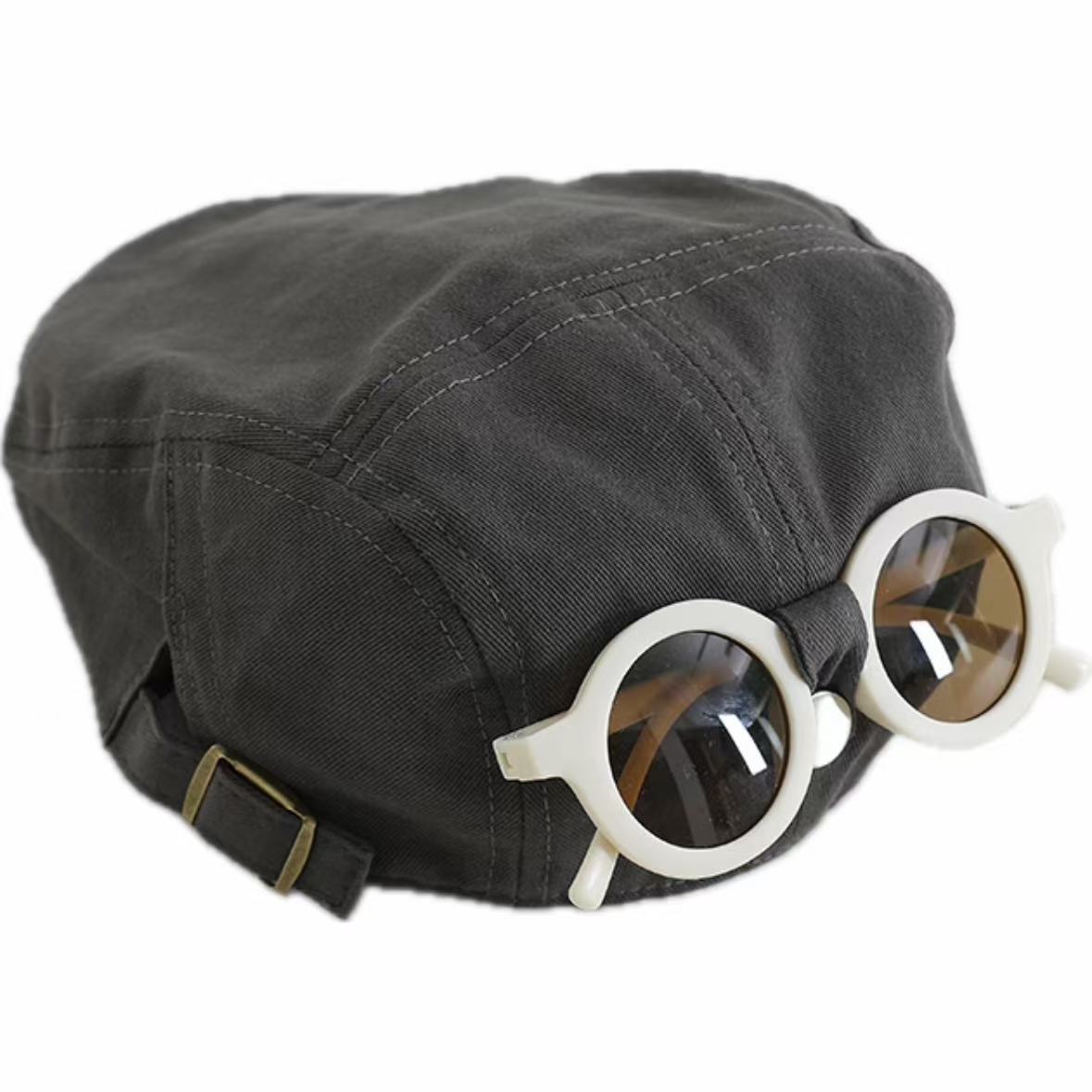 Sombreros de gafas para niños sombreros de protección solar primavera y verano boina de niños delgada gorra de chicas de moda coreana