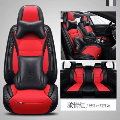 Modelə uyğun (Original) oturacaq örtükləri: Seasons, Fully Enclosed Seat Covers, Wear-Resistant - passion-red-five-seater-deluxe-edition-leave-a-message-about-the-model-year