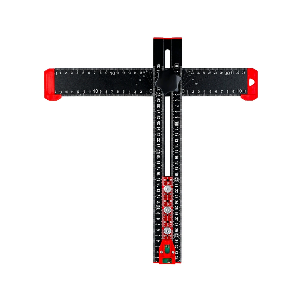 T-линейка два-в-одном угол позиционирования перфорированной линейки столярная многофункциональная перфорация алюминиевого сплава локатор оптом