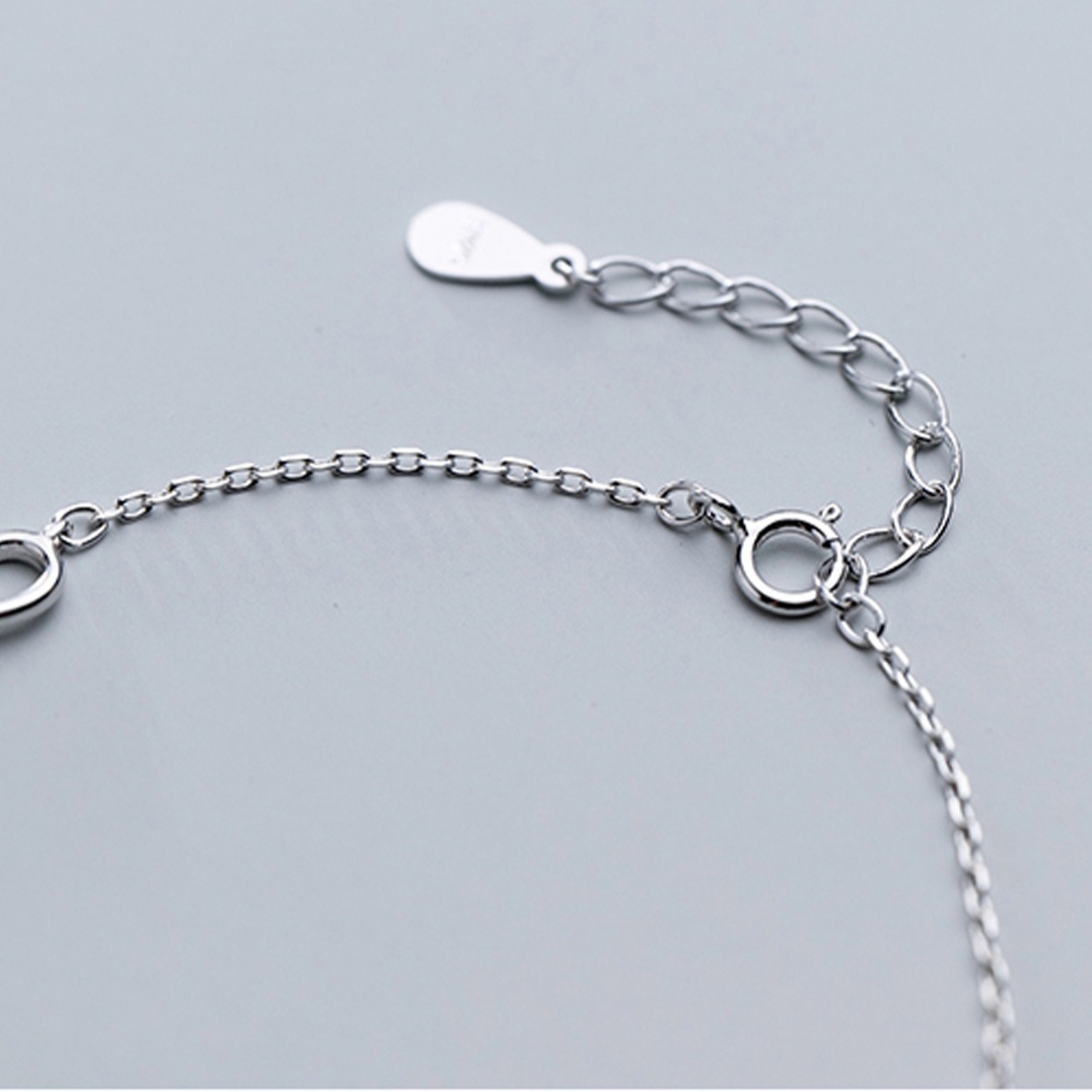 Eloch s925 pulsera de plata pulsera de tobillo femenina personalidad simple de moda pequeña y fresca 8 joyas de pie S3209