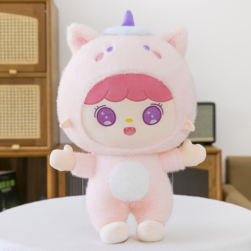 新型の毛の長いウサギのぬいぐるみのおもちゃのかわいい大きい耳のウサギの公仔のベッドの上のソファーは件の越境の対外貿易を並べます。|undefined