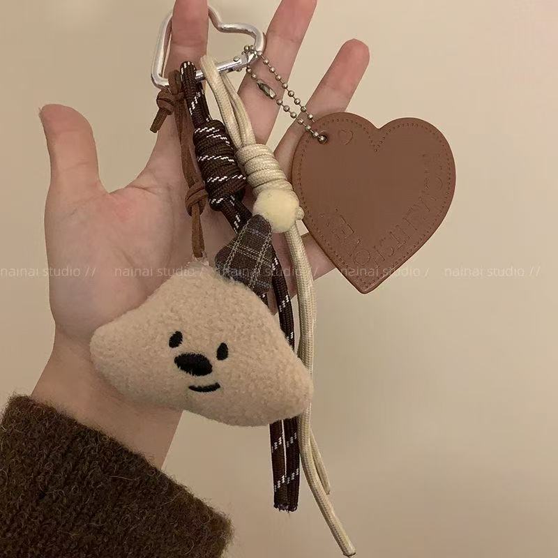 可爱いインスタ小能ストラップぬいぐるみiuバッグ挂け编みひも韩系登山ロープバッグ挂けキーホルダー高颜|undefined