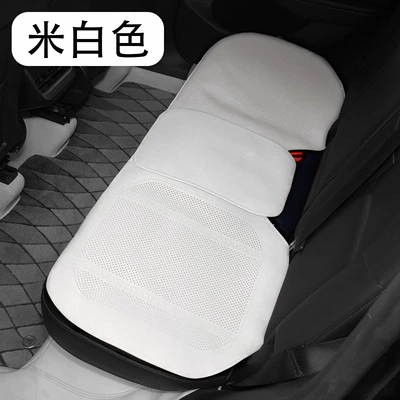 Perforated Summer Car Seat — Universal seat cover - type-a-plush-off-white-rear-row-universal-model