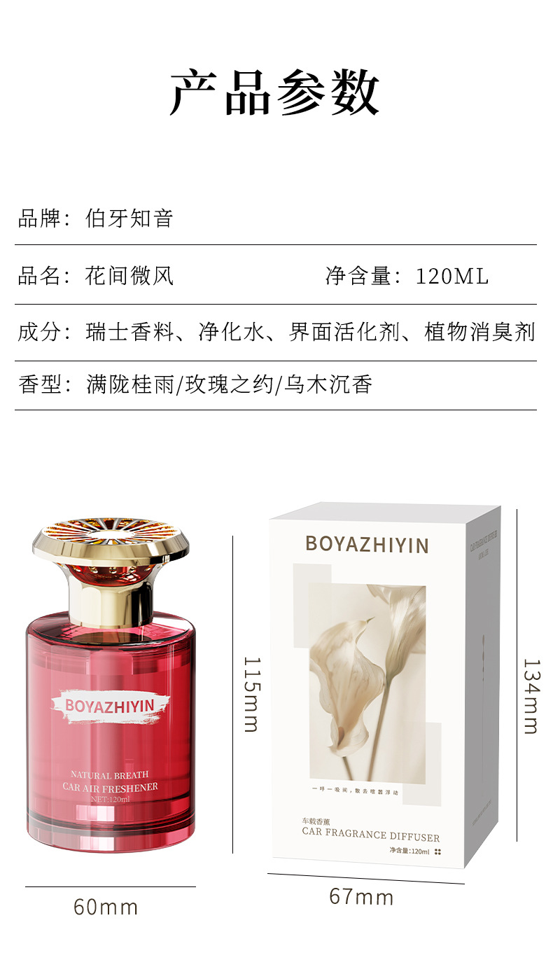 Car Aromatherapy Car Perfume Aromatherapy Indoor Car Long-Lasting Fragrance Liquid Fragrance Deodorizing Air Freshener