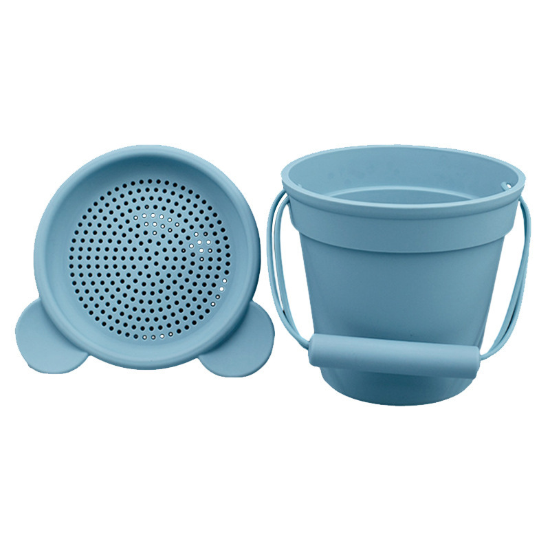 Cubo de playa de silicona pala de juguete para niños playa entre padres e hijos agua Cubo de silicona traje de juguete de playa en stock