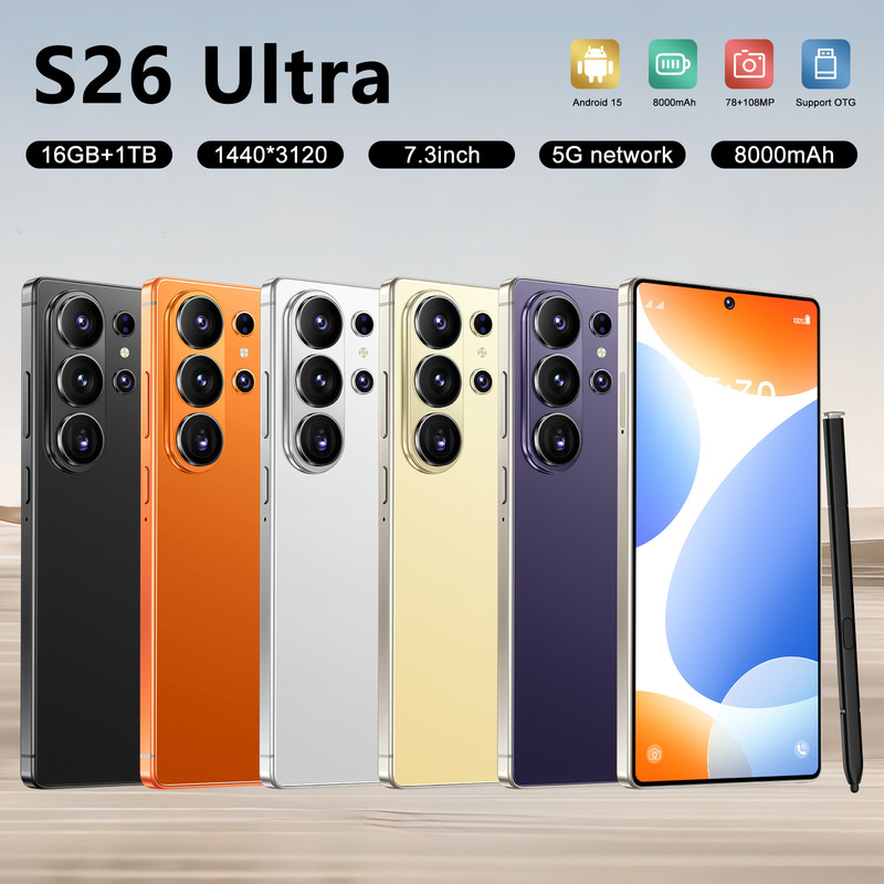 New Hot-Selling Cross-Border S26 Ultra Smartphone 16+1Tb Foreign Trade High-Definition Large Screen Dual Sim Dual Standby Large Battery New Hot-Selling Cross-Border S26 Ultra Smartphone 16+1Tb Foreign Trade High-Definition Large Screen Dual Sim Dual Standby Large Battery