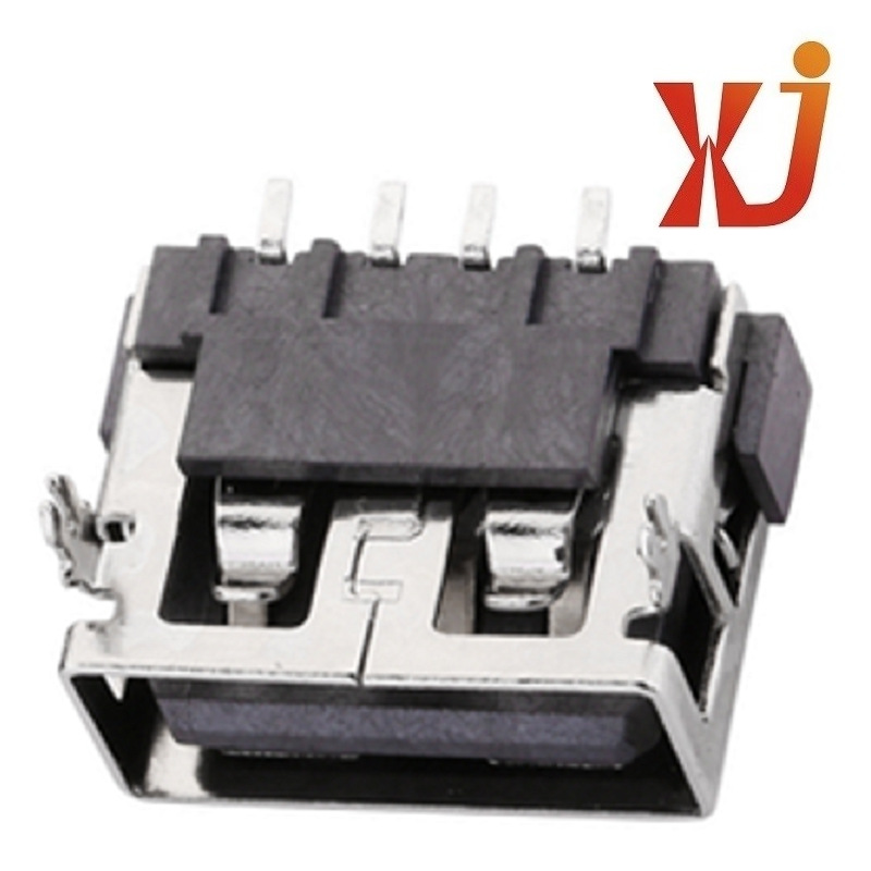 前插后贴usb母座  直边USB插口  贴片USB插座  快充USB插座4pin