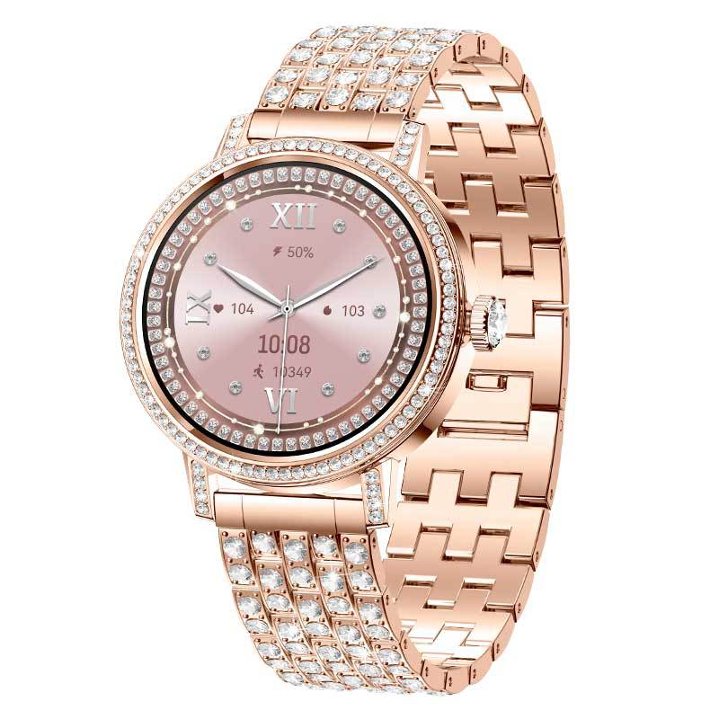 New Popular Diamond-Encrusted Women's Smart Watch I229 Bluetooth Call Sports Heart Rate Bracelet Waterproof Watch Hd Screen