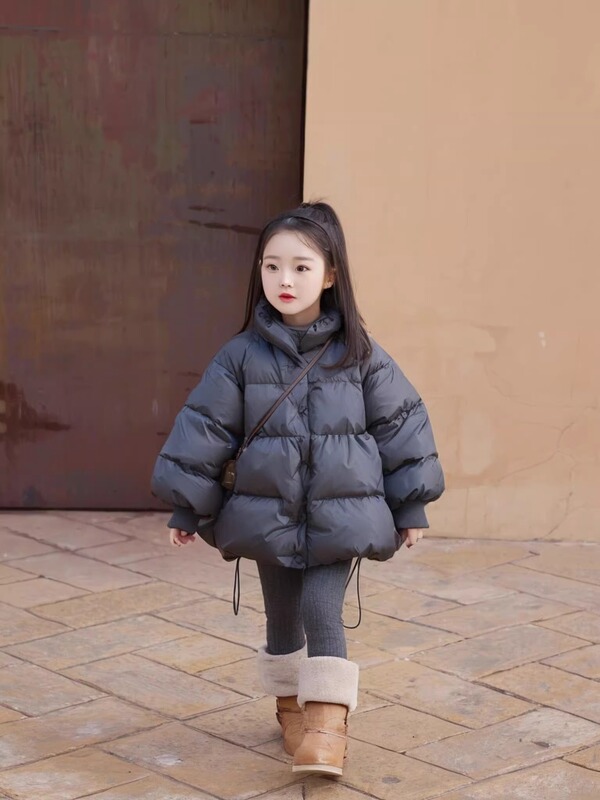 女の子のダウンジャケットミッドレングスホワイトダックダウン冬服 2025 新しい子供服ジャケット冬厚く暖かい子供|undefined