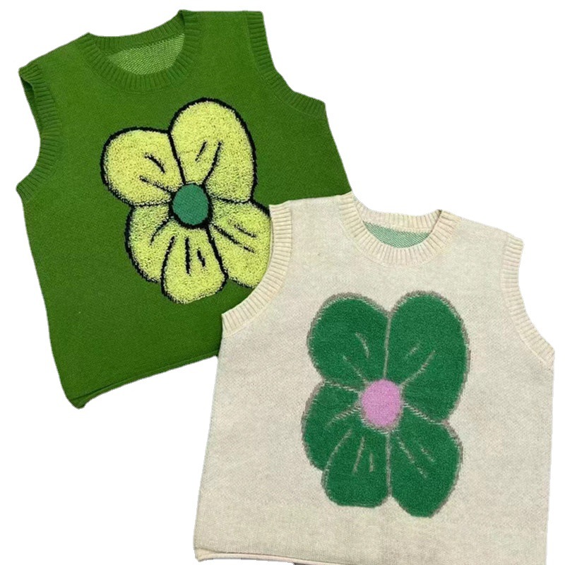 Directo de fábrica Chaleco de punto de las mujeres sueltas más el tamaño 2023 de primavera y otoño de cuello redondo jacquard suéter exterior de las mujeres