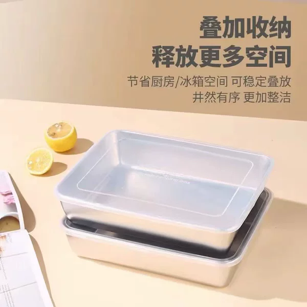 Magnetic Towel Tray Stainless Steel Square Tray Japanese-style Tray Barbecue Tray Household Rectangular Dish Plate Flat-bottomed Cold Dishes