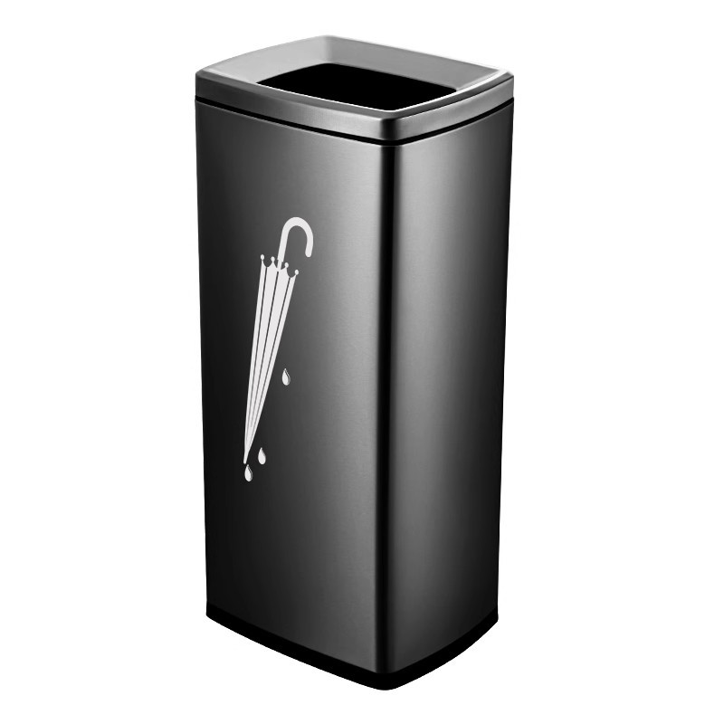 Cubo paraguas Comercial Grande rectangular de acero inoxidable luz paraguas de lujo de almacenamiento de tubo de lluvia vestíbulo del hotel hogar paraguas soporte