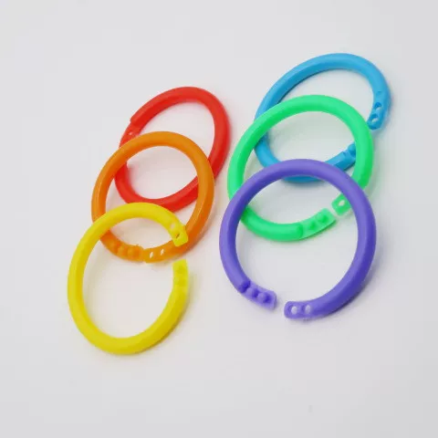 Spot plastic book ring binding card double button loose-leaf color binding book ring photo album card ring hardware ring